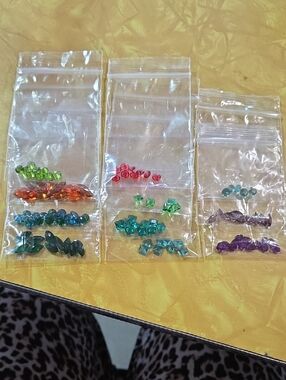 #G Assorted Colored Floating Locket Charms - Green, Teal, Purple, Orange, Red